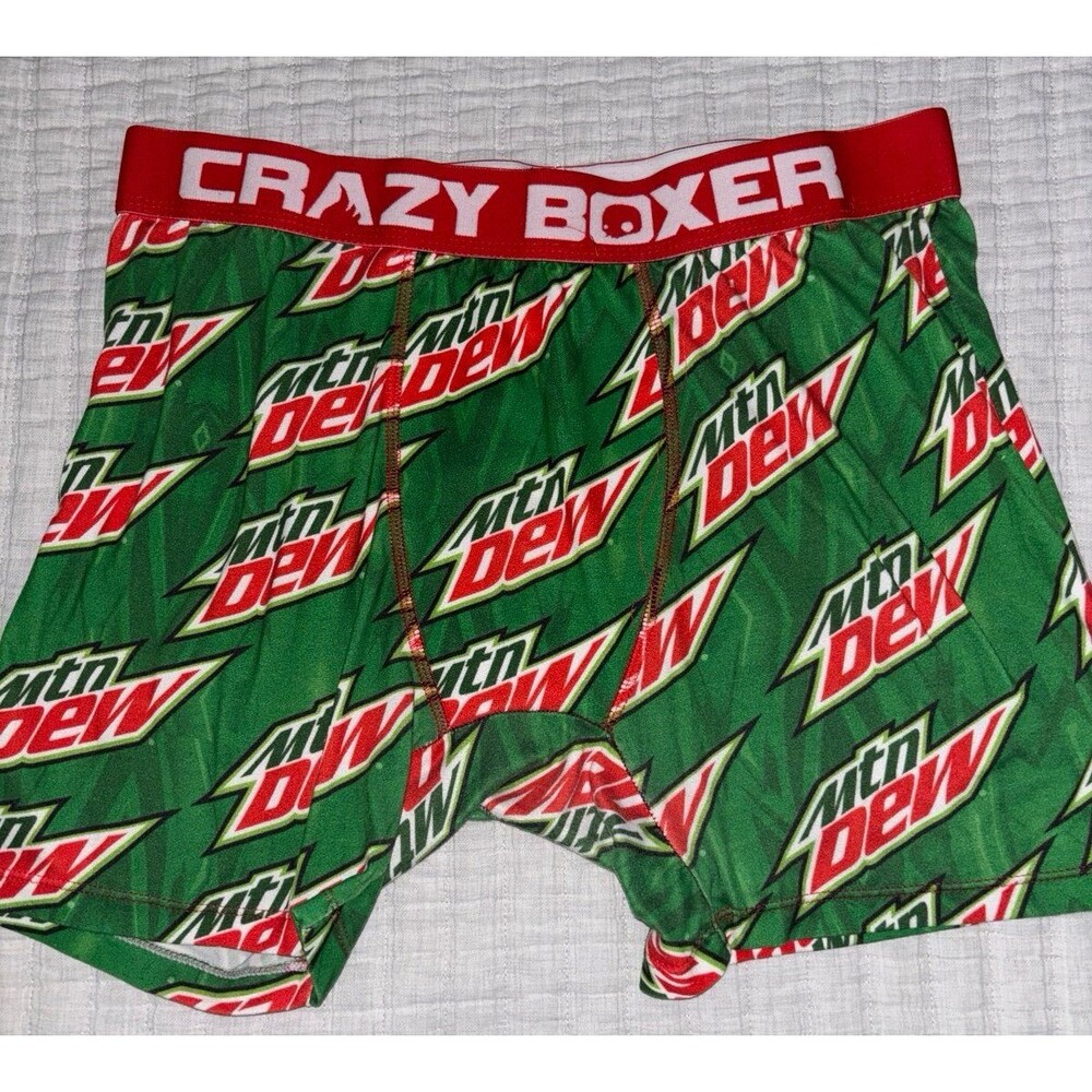 Crazy Boxer Men's Mountain Dew Boxer Briefs XL
